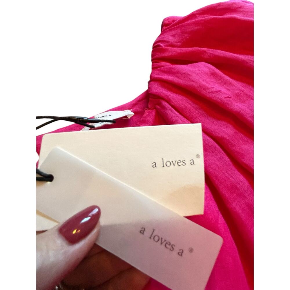 NWT A Loves A Pink Cotton Dress - Size L - Picture 10 of 16
